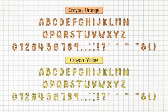 Crayon Doodle Font preview 4