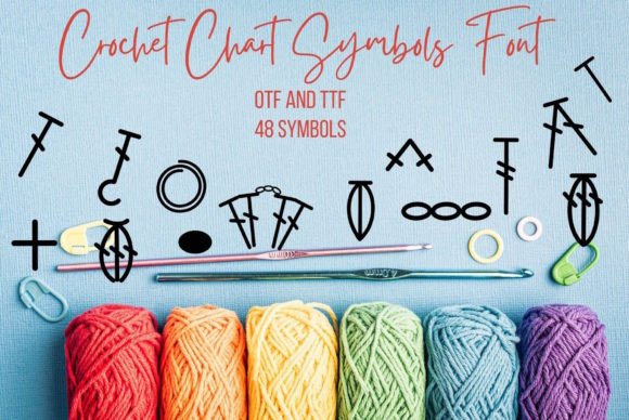 Crochet Chart Symbols Font preview 2