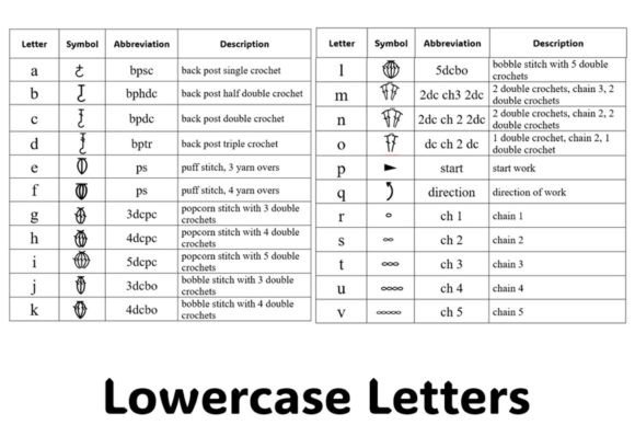 Crochet Chart Symbols Font preview 3
