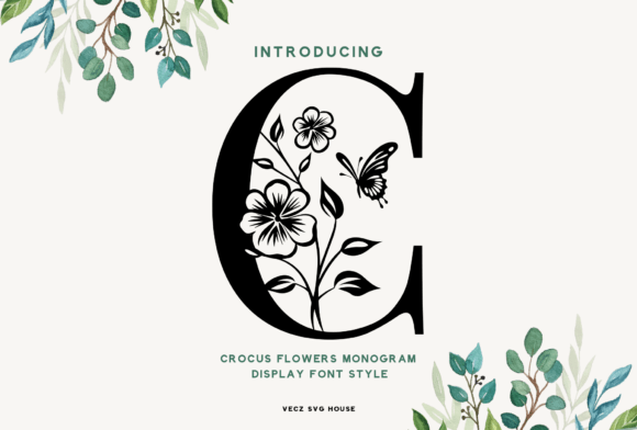 Crocus Monogram Font