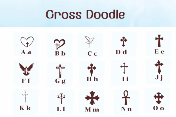 Cross Doodle Font preview 2