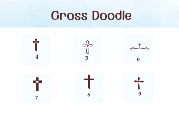 Cross Doodle Font preview 4