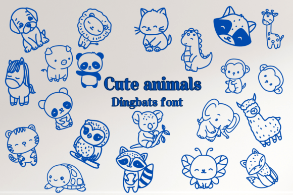 Cute Animals Font