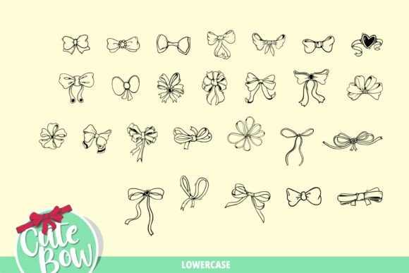Cute Bow Font preview 3