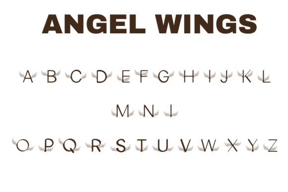 Angel Wings Font preview 2