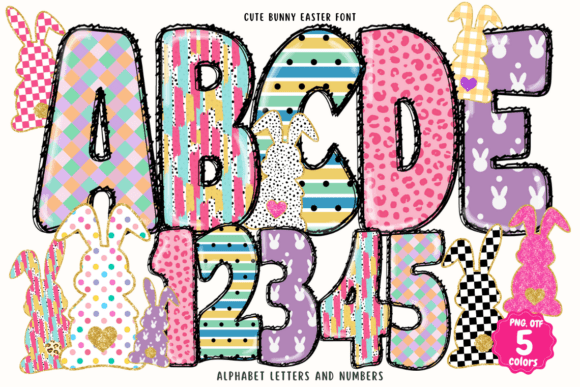 Cute Bunny Easter Font