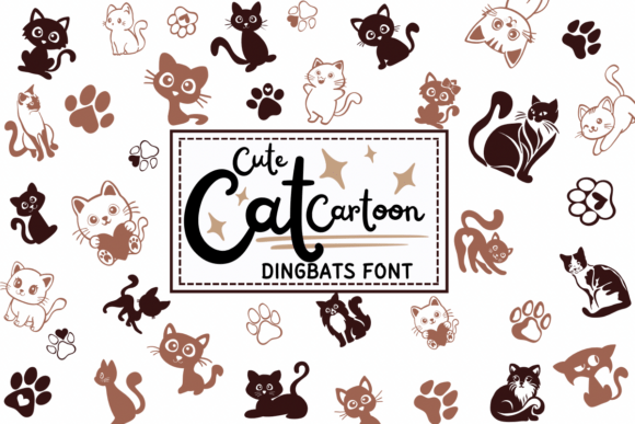 Cute Cat Cartoon Font