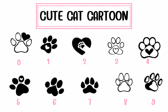 Cute Cat Cartoon Font preview 4