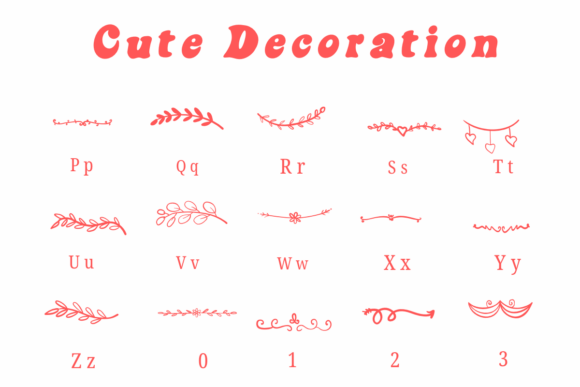 Cute Decoration Font Font preview 3