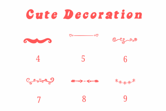 Cute Decoration Font Font preview 4