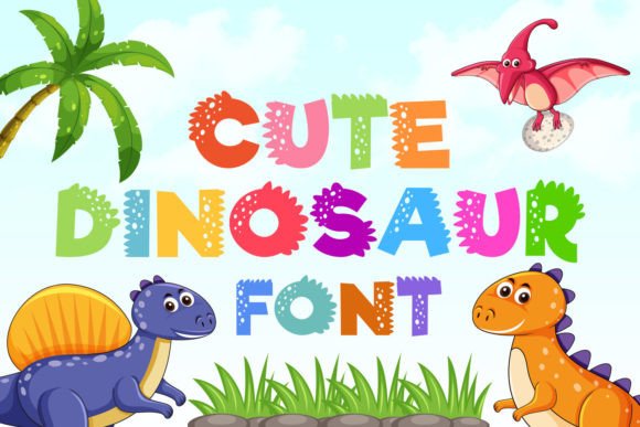 Cute Dinosaur Font