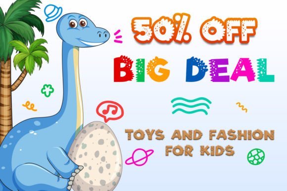 Cute Dinosaur Font preview 3