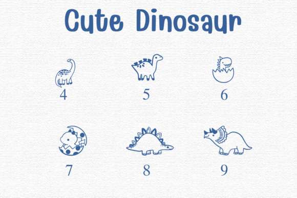 Cute Dinosaur Font preview 8