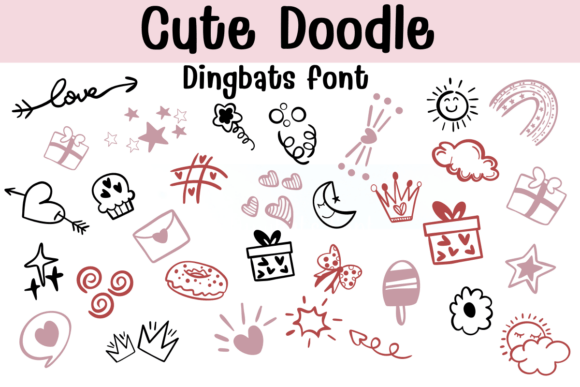 Cute Doodle Font preview 2
