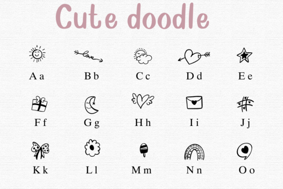 Cute Doodle Font preview 4