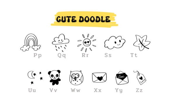 Cute Doodle Font preview 5