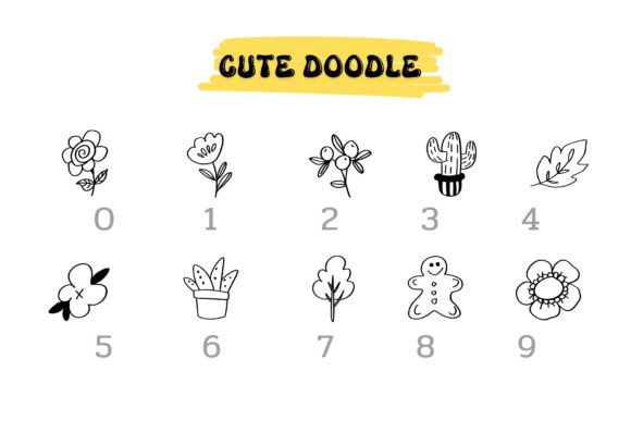 Cute Doodle Font preview 7