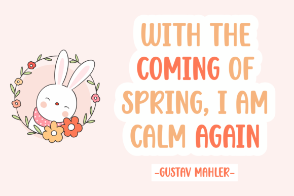Cute Easter Bunny Font preview 2