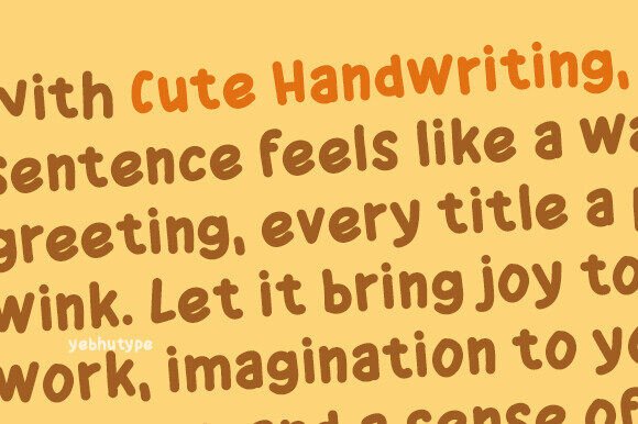 Cute Handwriting Font preview 2