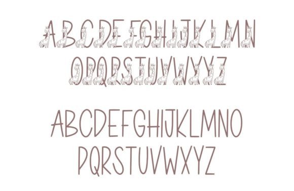 Cute Giraffe Font preview 3