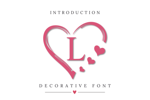 Cute Heart Monogram Font