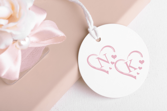 Cute Heart Monogram Font preview 4