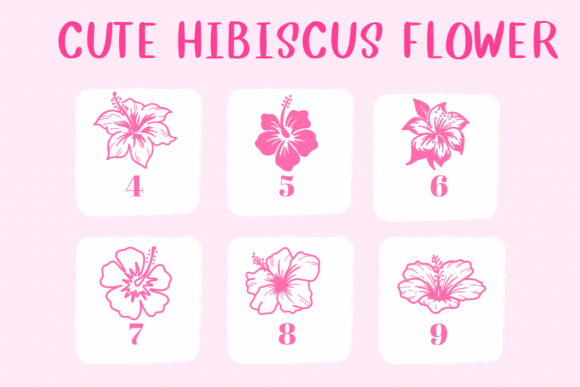 Cute Hibiscus Flower Font preview 4