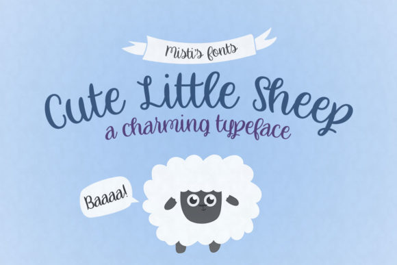 Cute Little Sheep Font preview 2