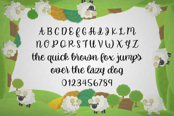 Cute Little Sheep Font preview 3