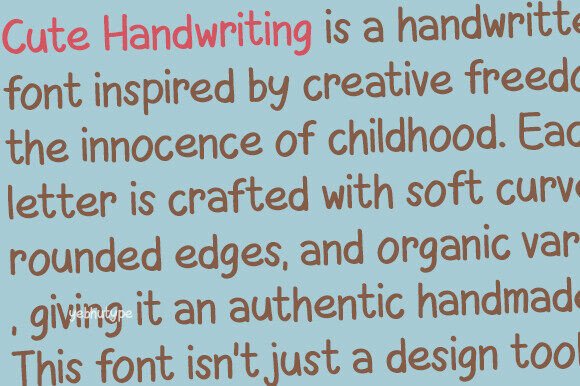 Cute Notebook Font preview 2