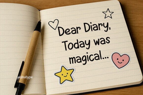 Cute Notebook Font preview 3