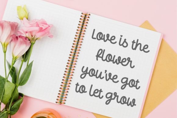 Angela Flower Font preview 2