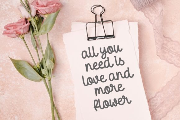 Angela Flower Font preview 4