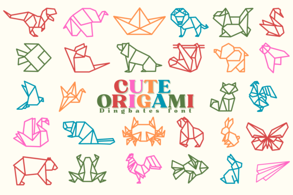 Cute Origami Font