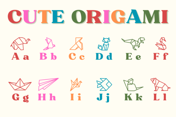 Cute Origami Font preview 2