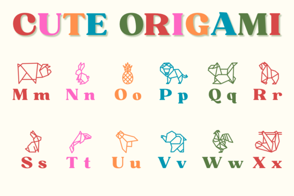 Cute Origami Font preview 3