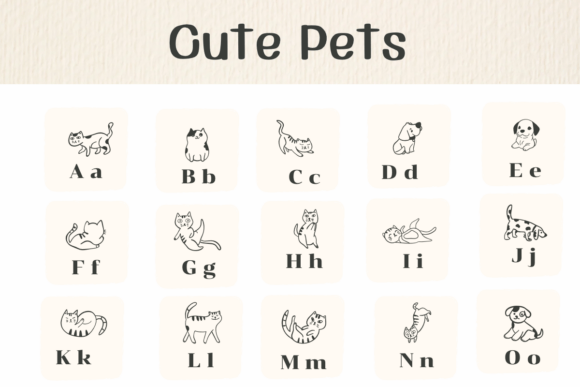 Cute Pets Font preview 2