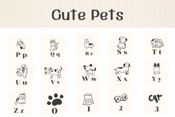 Cute Pets Font preview 3