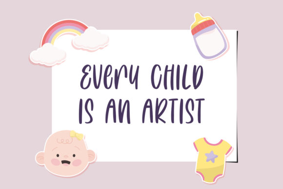 Cute Pinkies Font preview 2