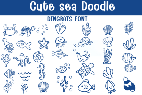 Cute Sea Doodle Font