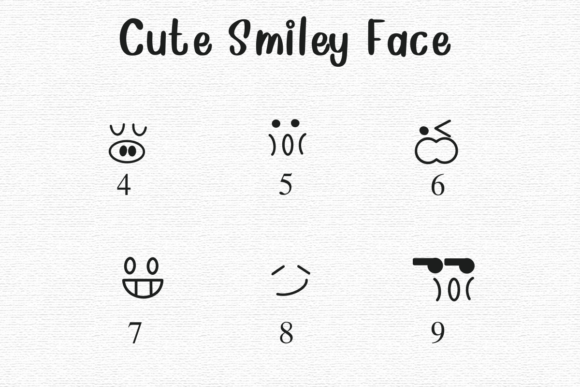 Cute Smile Face Font preview 4