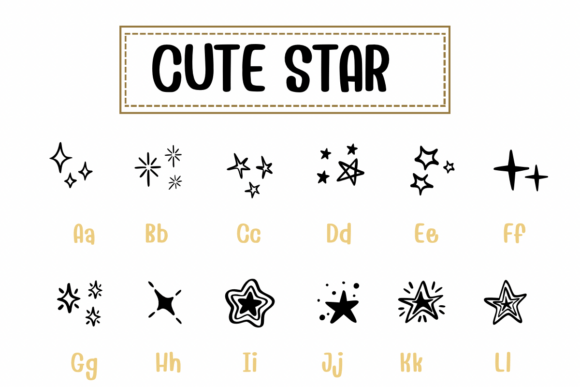 Cute Star Font preview 2