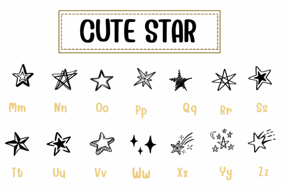 Cute Star Font preview 3