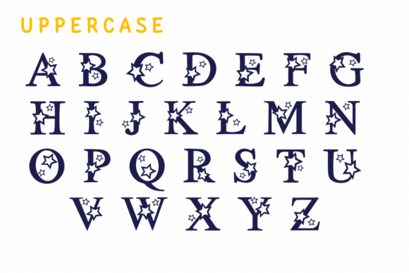 Cute Stars Font preview 2