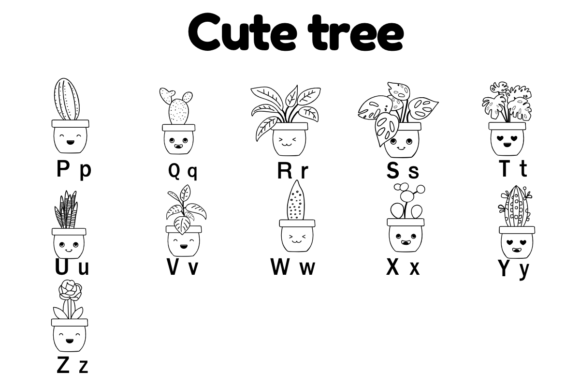 Cute Tree Font preview 3