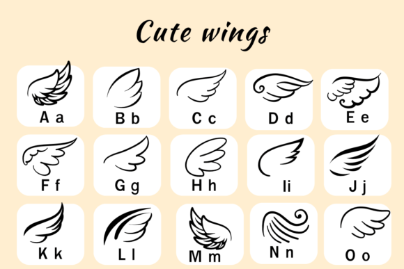 Cute Wings Font preview 2