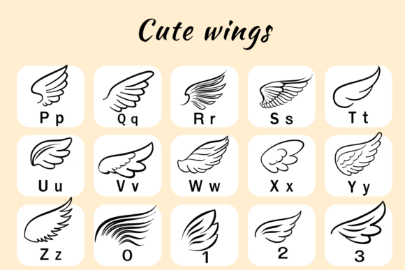 Cute Wings Font preview 3