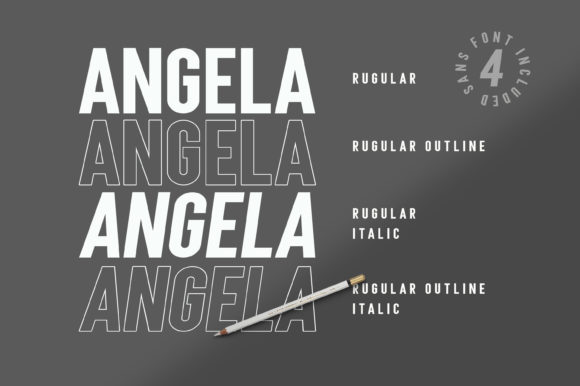 Angela Love Duo Font preview 2