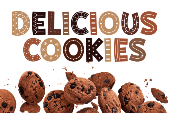 Cutesy Cookies Font preview 2