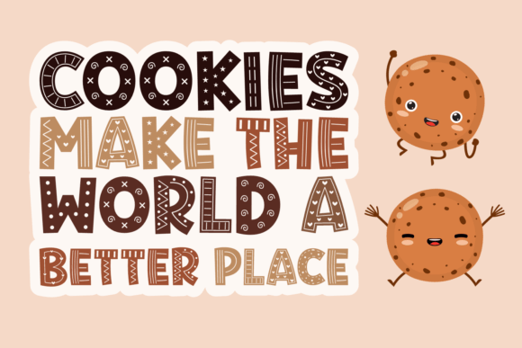 Cutesy Cookies Font preview 3